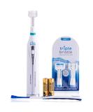 Triple Bristle Sonic GO Travel Toothbrush with Blue Brush Head Replacements - 3-Sided Toothbrush for Superior Cleaning - Buy Online on GoSupps.com