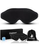 Doimeri Sleep Mask for Women & Men - Comfortable Light Blocking Eye Mask with Adjustable Strap for Travel Night Shift & Naps - Black - Buy Online on GoSupps.com
