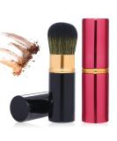 2-Piece Retractable Kabuki Brush Set - Portable Makeup Brushes for Blush Foundation & Contour | Travel-Ready with Covers - Buy Online on GoSupps.com
