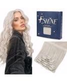 Buy FSHINE Clip-in Ethhaar Extensions - White Blonde 30cm 3 Pcs Remy Real Hair Clip-in Extensions - Soft 50g #1000 - Buy Online on GoSupps.com