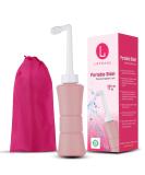 Portable Pink Peri Bottle with Waterproof Pouch - Postpartum Hemorrhoids Healing Kit - Buy Online on GoSupps.com
