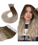 Buy Hetto Tape In Extensions - Real Remy Hair Smooth Recovery Balayage #8/16/60 55cm 50g - Blonde & Light Brown Shades - Buy Online on GoSupps.com