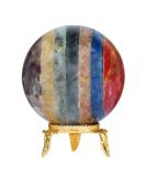 PYOR 7 Chakra Crystal Quartz Crystal Ball Crystal Spheres Large Crystal Ball Gemstone Crystal Crystal Balls for Witchcraft Crystal Ball Fortune Teller Chakra Decor30 40mm Seven Chakra - Buy Online on GoSupps.com