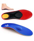 Orthotic Flat Feet Arch Support Insoles - Metatarsal Inserts for Plantar Fasciitis & Foot Pain Relief - Red, Size S Men (6-7.5) / Women (8-9.5) - Buy Online on GoSupps.com