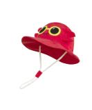 LANGZHEN Beach Sun Protection Hat for Baby Girls - Crimson Crab Design | Adjustable Wide Brim Play Hat with Chin Strap | 6-12 Months - Buy Online on GoSupps.com