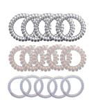 Buy Tangger 15pcs Spiral Hair Ties - Elastic Telephone Cable Ponytail Holders for Women - Buy Online on GoSupps.com