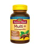 Nature Made Multi + Ashwagandha Daily Stress Relief Support Multivitamin - 60 Capsules - Buy Online on GoSupps.com
