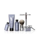 Bevel Men's Starter Shaving Kit with Safety Razor, Shaving Brush, Stand, Cream, Oil, Balm, and 20 Blades - Buy Online on GoSupps.com