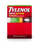 Tylenol Sinus Severe Daytime Caplets - 50 Travel Packs, 100 ct - Pain & Congestion Relief - Buy Online on GoSupps.com