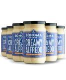 Sonoma Gourmet Creamy Alfredo Pasta Sauce - Gluten-Free, No Sugar Added, Real Cream - 15.5oz Jars (Pack of 6) - Buy Online on GoSupps.com