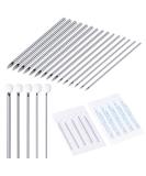 50PCS Mixed Body Piercing Needles | Sterilized Stainless Steel | Ear Nose Piercing Needles | 12G-20G | For All Body Piercings - Buy Online on GoSupps.com