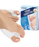 6-Piece Silicone Toe Spreader - Transparent Hallux Protection for Natural Toe Alignment - Universal Size - Buy Online on GoSupps.com