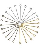 TOAOB 600pcs 30mm Eye Pins Mixed Colors - 21 Gauge Metal Wire Findings for DIY Jewelry Making - Buy Online on GoSupps.com