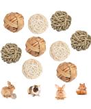 9PCs Kaub lle f r Kleintiere | Kieletzeiten Hasen Spielzeug Rattan & Weidenb lle - Zahnspielzeuge f r Kaninchen & Hamster - Buy Online on GoSupps.com