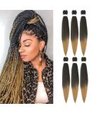 Ancient Lichenhaar Easy Braid 30-inch Professional Synthetic Fiber Crochet Borders - Itch-Free Yaki Texture Hair Extensions (1B/27#) - 6 Pack - Buy Online on GoSupps.com