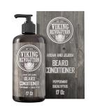 Viking Revolution Beard Conditioner w/ Argan & Jojoba Oils - Softens & Strengthens - Natural Peppermint and Eucalyptus Scent - 17oz - Buy Online on GoSupps.com