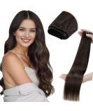 LAAVOO TREATE Real Hair Extensions - Brown Sew-In Weft 40cm with Light Brown Highlights - 100g #9/12 Tresses for Effortless Style - Buy Online on GoSupps.com