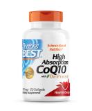 Doctor's Best High Absorption CoQ10 100 mg with BioPerine - 120 Softgels - Buy Online on GoSupps.com