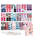 DANNEASY 20 Sheets Toe Nail Stickers Full Nail Wraps Self Adhesive Toenail Polish Strips Toes Nail Stickers Toenail Stickers Polish Manicure Sticker with Nail File  Cuticle Stick kit 1 - Buy Online on GoSupps.com