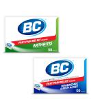 BC Powder Fast Pain Relief with Arthritis Support 50 Count - Aspirin (NSAID) & Caffeine - Buy Online on GoSupps.com