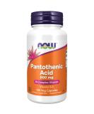 Now Foods Pantothenic Acid 500 mg - 100 Capsules | Support Energy & Metabolism - Buy Online on GoSupps.com