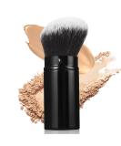 Premium Retractable Kabuki Face Brush Portable Synthetic Makeup Brush for Foundation Powder & Blush Ideal Travel Beauty Tool (White - Buy Online on GoSupps.com