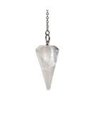 Crystal Pendulum Made of Natural Quartz for Dowsing Divination Chakra Reiki. Pointed with Chain and Jewelry Pouch - Buy Online on GoSupps.com
