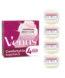 Gillette Venus Comfortglide Sugarberry razor blades women 4 replacement blades for women's razors with 5-fold blade old 4 pieces (1 Pack) - Buy Online on GoSupps.com