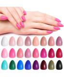 Shop 576 Pcs Short Almond Press On Nails - Soft Gel Full Cover Acrylic Nail Art | 24 Colors & 6g Nail Glue for DIY | Perfect International Shipping - Buy Online on GoSupps.com