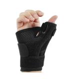 SONGQEE Wrist Thumb Supports Splint Brace Hand Support Adjustable Straps Finger Guard for Carpal Tunnel Syndrome Arthritis Tendonitis Hand Sprains Thumb Immobilizer 1 size fit Left/Right Hand Black - Buy Online on GoSupps.com