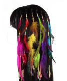 Set of 6 Boho Hippie Handmade Hair Extensions with Feather Clips - DIY Accessories for Women - Buy Online on GoSupps.com