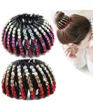 Liujzzj 2-Piece Crystal Bird Nest Hair Clips for Women - Big Ponytail Accessories - Stylish Hair Clips for Girls - Buy Online on GoSupps.com
