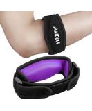 AVIDDA Tennis Elbow Support Strap 2 Packs Adjustable Elbow Brace with Compression Pad for Tennis Elbow Golfers Elbow Pain Relief Men Women Purple 2 Pack Purple - Buy Online on GoSupps.com