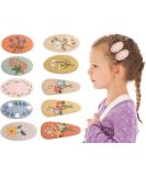 Buy Lyxoto 10-Piece Fabric Embroidery Flower Hair Clips for Girls - Slipproof Metal Snappy Accessories for Children - Buy Online on GoSupps.com
