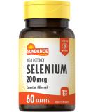 Sundance Selenium 200 mcg 60 Count - Pack of 60 | High Quality Supplement - Buy Online on GoSupps.com