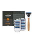Buy Amazon Men's 5-Blade Razor with Cork Handle | 8 Refill Packs | International Shipping Available - Buy Online on GoSupps.com