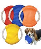 Forreen Dog Frisbee Set - Natural Cotton Rope Pet Flying Disc Toy (4 Pack) | Non-Toxic & Durable | Ideal for Training & Outdoor Play - Buy Online on GoSupps.com