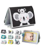 Taf Toys Koala Infant Tummy-time High Contrast Soft Crinkle Activity Book with Huge Baby Safe Mirror 3D Activities Textures and a Soft Baby Teether - Buy Online on GoSupps.com