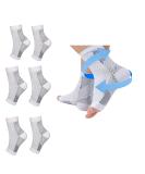 4 Pairs Plantar Fasciitis Compression Socks - Heel Spur & Ankle Pain Relief | Neuropathy Support Bandage - S/M White - Buy Online on GoSupps.com