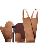 GAIYAH Self Tanning Mitt Set - 5 in 1 Fake Tan Glove Kit with Back Tanning Mitt and Lotion Applicator - Buy Online on GoSupps.com