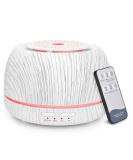 TAIGUCAT 300ML Wood Grain Aromatherapy Diffuser - 8 Hours Air Humidifier with Remote Control and 7 Colors LED Light - USB-C Power - Ideal for Room & Office - White Wood Grain - Buy Online on GoSupps.com