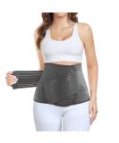 Postpartum Belly Band & C-section Recovery Belt - Abdominal Binder for Stomach Support & Back Pain Relief (Grey Large/X-Large - Buy Online on GoSupps.com