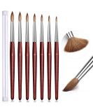 Ailisaail 7Pcs Acrylic Nail Brush Set | Red Wood Handle | Nail Art Brushes for Acrylic Application | Beginner & Professional Acrylic Nail Tools | Sizes 2/4/6/8/10/12/14 - Buy Online on GoSupps.com
