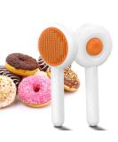 Self-Cleaning Plucking Brush for Cats & Dogs - Remove Loose Fur & Mats | Optimal Grooming Tool | Ideal for Short & Long-Haired Pets - Donuts White - Buy Online on GoSupps.com