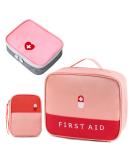 Waterproof 3-Piece Medicine Bag Set | Large Capacity Medication Storage for Home Office & Travel - Pink - Buy Online on GoSupps.com