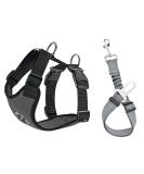 Buy Slowton Dog Harness with Seat Belt - Breathable Safety Harness for Puppies | Dark Gray S - International Shipping Available - Buy Online on GoSupps.com