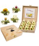 Creano Teelini Blooming Tea Gift Set - 12 Premium White Tea Flowers in Wooden Box | Perfect Gift for Women & Tea Lovers - Buy Online on GoSupps.com