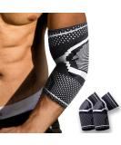 GIRYES Elbow Support Sleeve 2-Pack - Compression Arm Brace for Tennis & Golfer's Elbow - Arthritis, Tendonitis, Joint Pain Relief - Non-Slip, Moisture Wicking (L, Black) - Buy Online on GoSupps.com