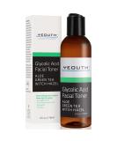 YEOUTH Glycolic Acid Toner with Witch Hazel - 8% Exfoliating Facial Toner for Hydrated Skin - 6oz | Gentle Skin Care for Women - Buy Online on GoSupps.com