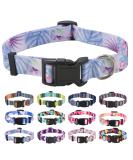 Shop Mihqy Adjustable Dog Collar - Soft & Comfortable Bohemian Design for All Sizes | Monstera Flower Pattern - Buy Online on GoSupps.com